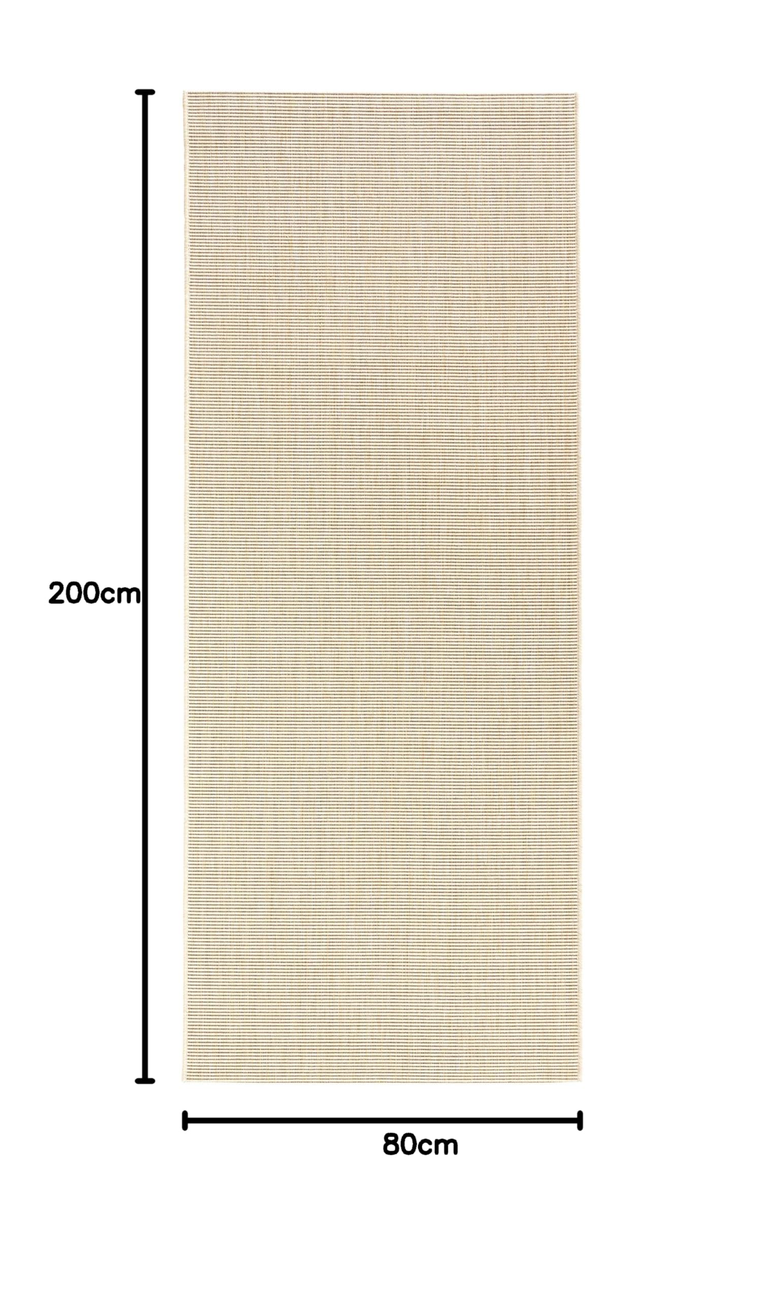 NORTHRUGS Tappeto Match per Interni ed Esterni, 80 x 200 cm, Resistente alle intemperie, Moderno, in Tinta Unita, per Balcone, terrazza, Giardino, Giardino d'inverno, Soggiorno, Impermeabile, Beige