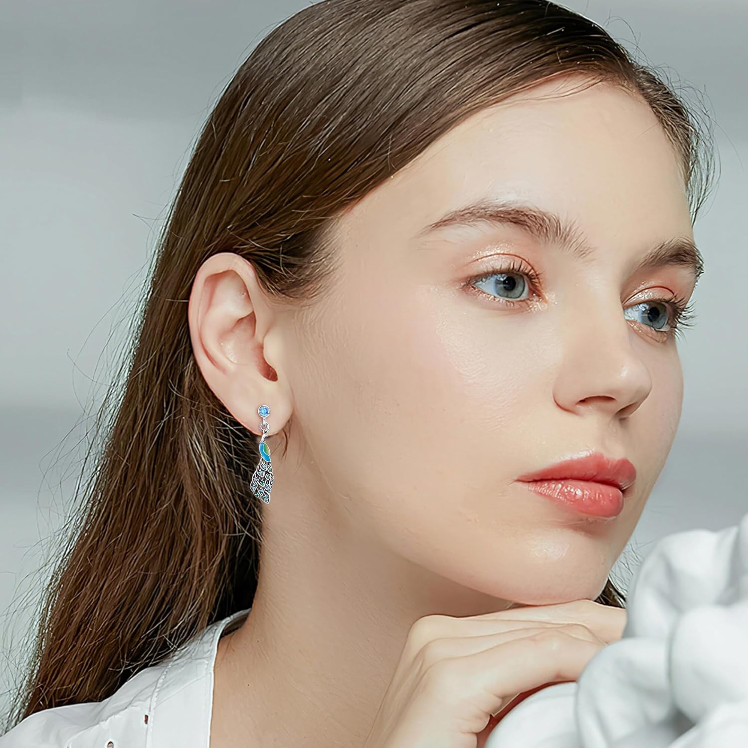 YAFEINI Peacock Earrings for Women S925 Sterling Silver Peacock Dangle Earrings Vintage Animal Jewelry Gifts For Women Peacock Lovers - Image 6