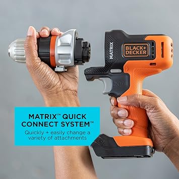 BLACK+DECKER BLACK+DECKER MATRIX 20V MAX* Drill Kit with Storage Case (BDCDMT120CSTFF)