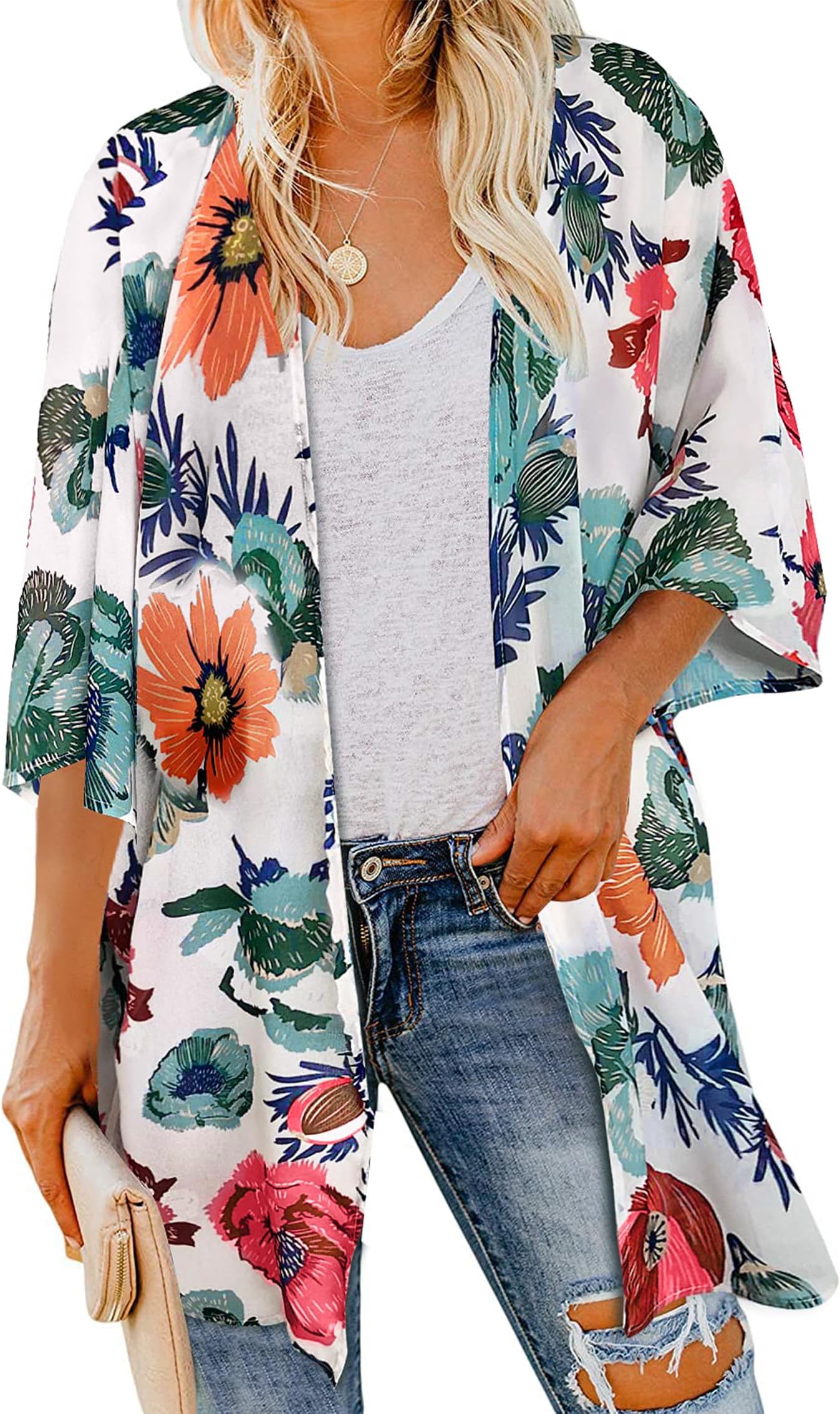 Women's Kimono Swimsuit Coverups Summer Beach Casual Loose Cardigans for Swimwear 2026