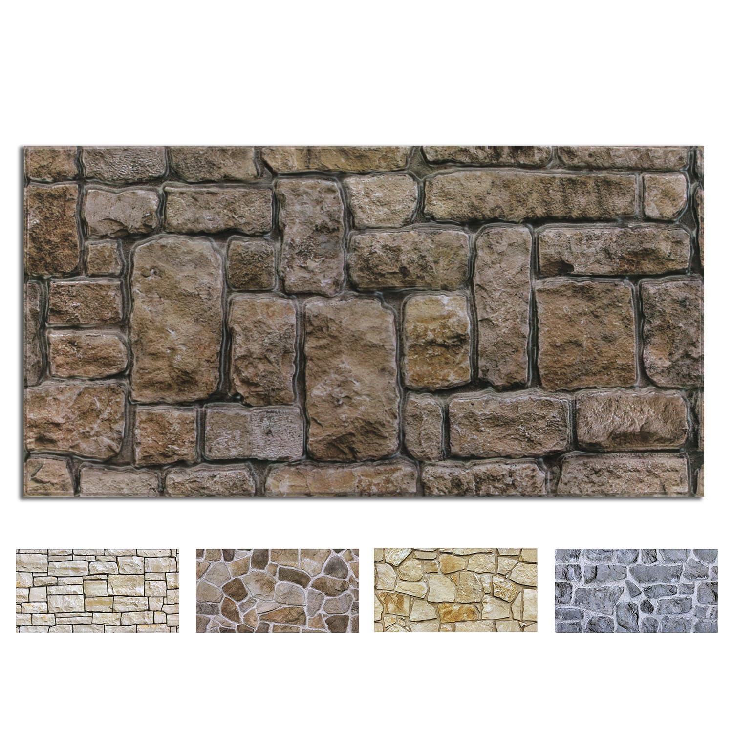COMSTICKC Pannelli da parete 3D in finto mattone, confezione da 12 pezzi, 58 x 30 cm, autoadesivi, effetto mattoni, leggeri, in PVC, per fai da te, per pareti e cucina