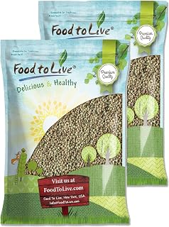 Food to Live - Whole Green Lentils, 20 Pound Dried Raw Lentils, Sproutable, Kosher, Vegan. Rich in Dietary Fiber, and Protein. No Soaking Required.