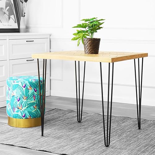 Miniatura 2 de WELLAND Juego de 4 patas de metal de horquilla de 25.5 pulgadas con tornillos gratis, uso para proyectos de bricolaje en casa para muebles (25.5