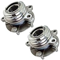 Vista 579 de TRQ Juego de 2 rodamientos de rueda trasera y conjunto de cubo con sensor ABS compatible con Ford Transit Connect 2014-2018