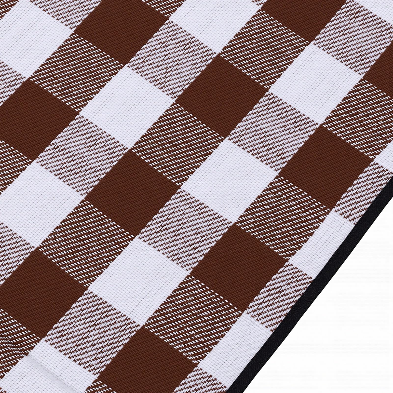 ANGGREK Couverture de Pique Nique Extra Grande, Tapis D Extérieur (Café)