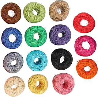 OSALADI 15 Rolos De Barbante Colorido Verde Decoração Para Casa Vaso Cinza Vaso De Plantas Corda De Embrulho Faça Você Mesmo Corda De Juta Artesanal Corda De Juta Colorida Corda De Juta