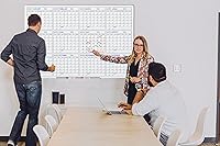 Vista 3 de J&J worldwide Glass Whiteboard Yearly Calendar - 35" X 47" Large Wall Whitrboard - White Board Dry Erase Planner for Wall Home, School, Office