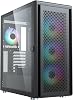Air 100 Midi Tower PC-Gehäuse Große Metall Mesh-Front gehärtetes Glas-Seitenfenster 4X 120mm A-RGB Hydro-Lager Lüfter GPU bis 383mm Abnehmbarer Mesh Deckel ATX Netzteil Schwarz