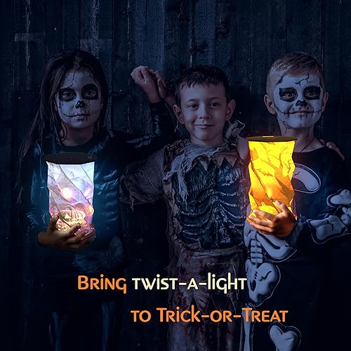 Miniatura 5 de Regalos de Halloween para mujeres y adultos, luz nocturna recargable, decoraciones de mesa, luces LED de linterna de papel iluminada, linterna de