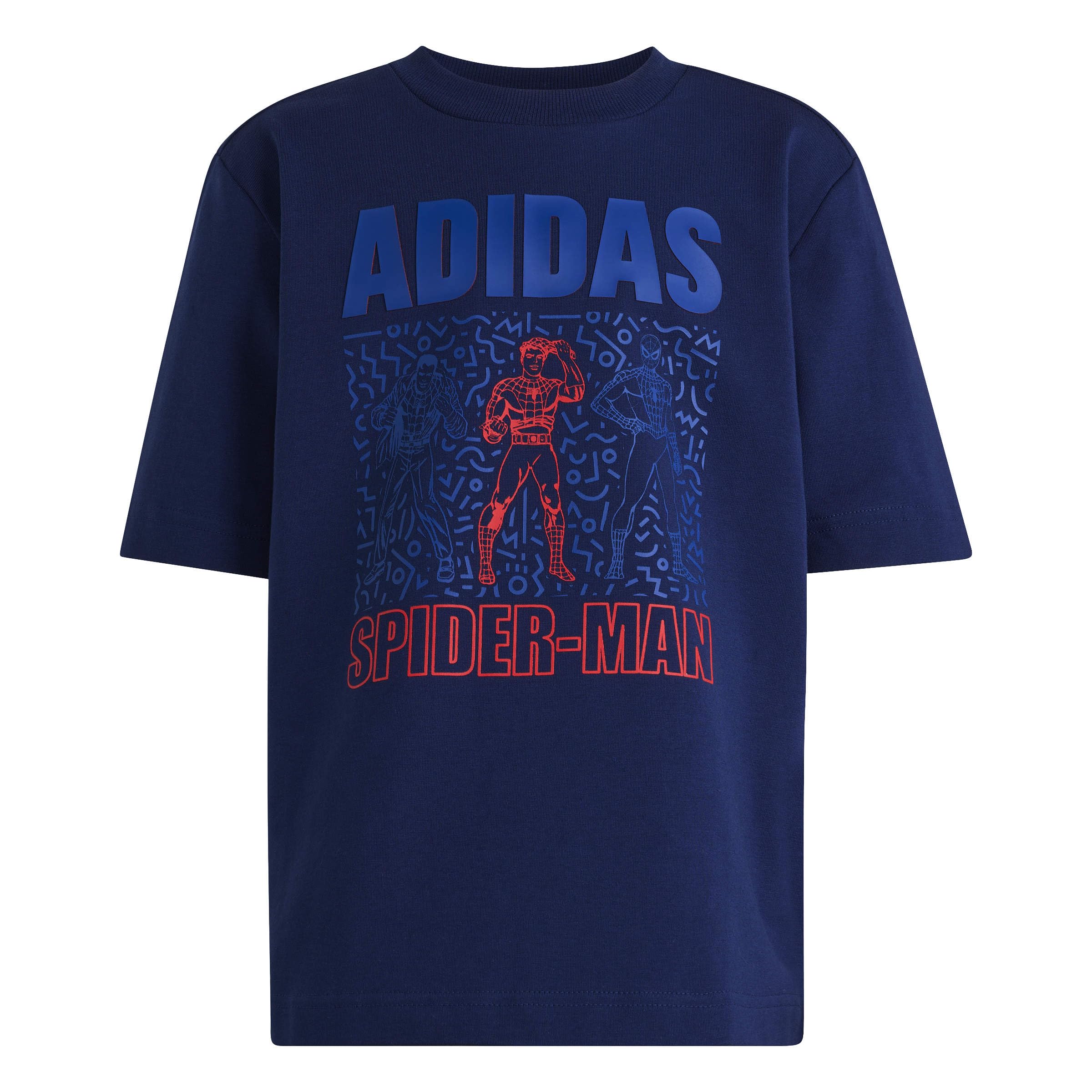 adidas Unisex Kids Marvel Spider-Man TEE, Dark Blue/Off White, 9-10 Years