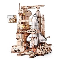 ROKR Puzzle 3D Legno lo Space Shuttle, Modellismo da Costruire Adulti Razzo Regali