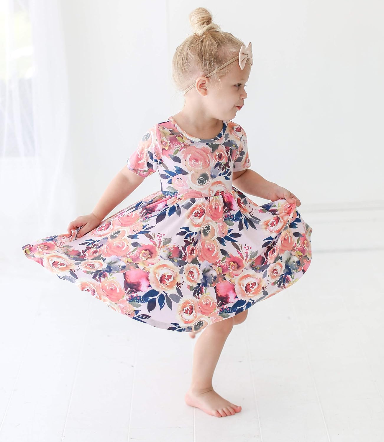 Posh Peanut Little Girls Dresses - Baby Clothes from Soft Viscose from Bamboo - Perfect Kids Summer Dress: Clothing, Shoes & Jewelry