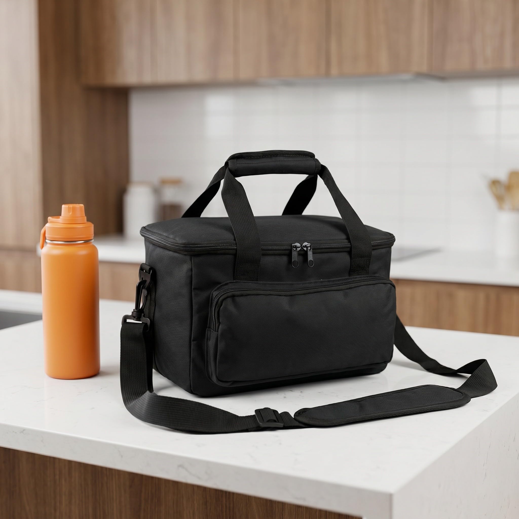 ibasenice Borsa per il trasporto di una stazione di alimentazione portatile - Custodia con cerniera per alimentatori da esterno - Borsa da viaggio con tasche multiple per campeggio e viaggi in auto