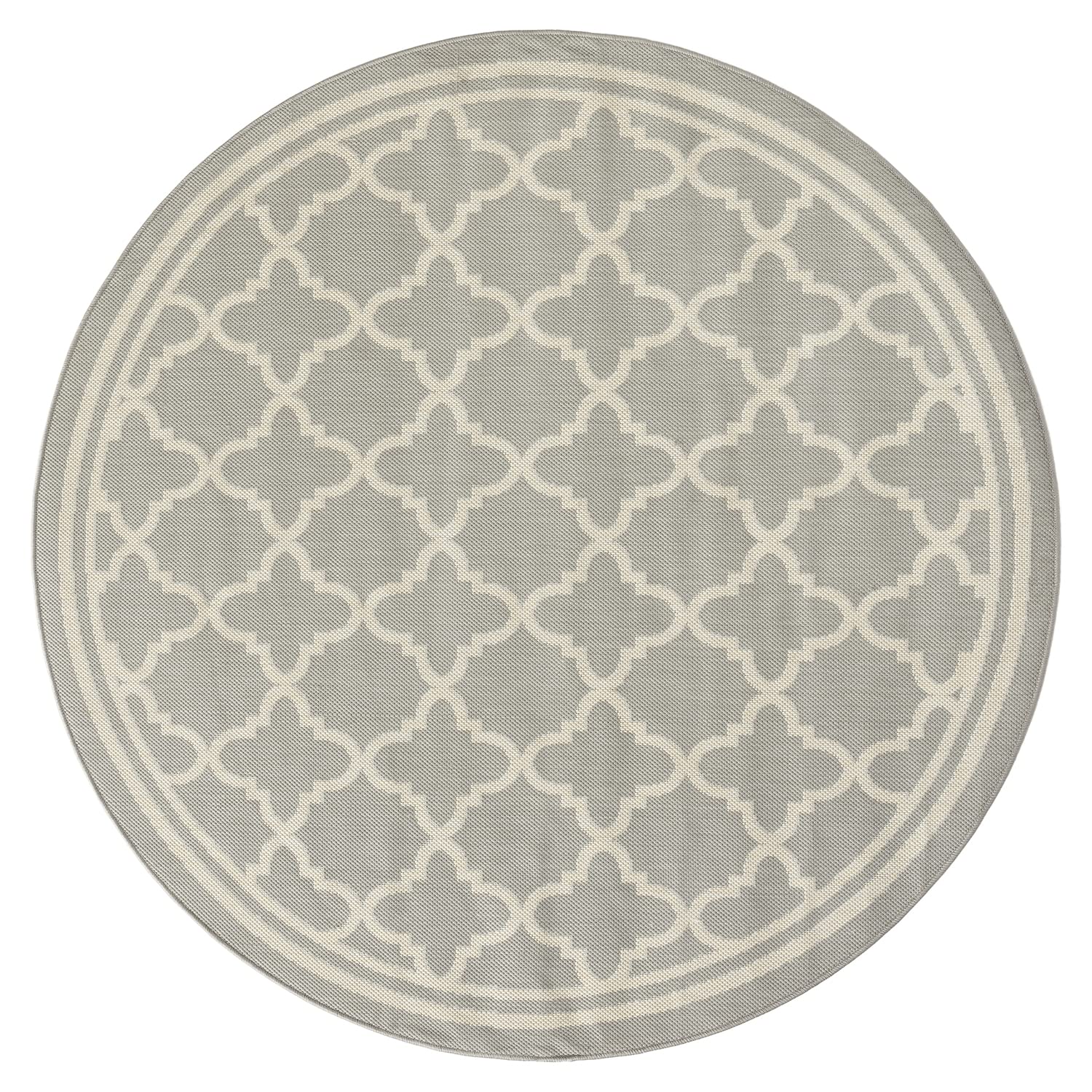VIMODA Tappeto per interni ed esterni, tessuto piatto, per terrazzo, balcone, giardino d'inverno, robusto, design marocchino, colore beige, misure: 140 x 200 cm