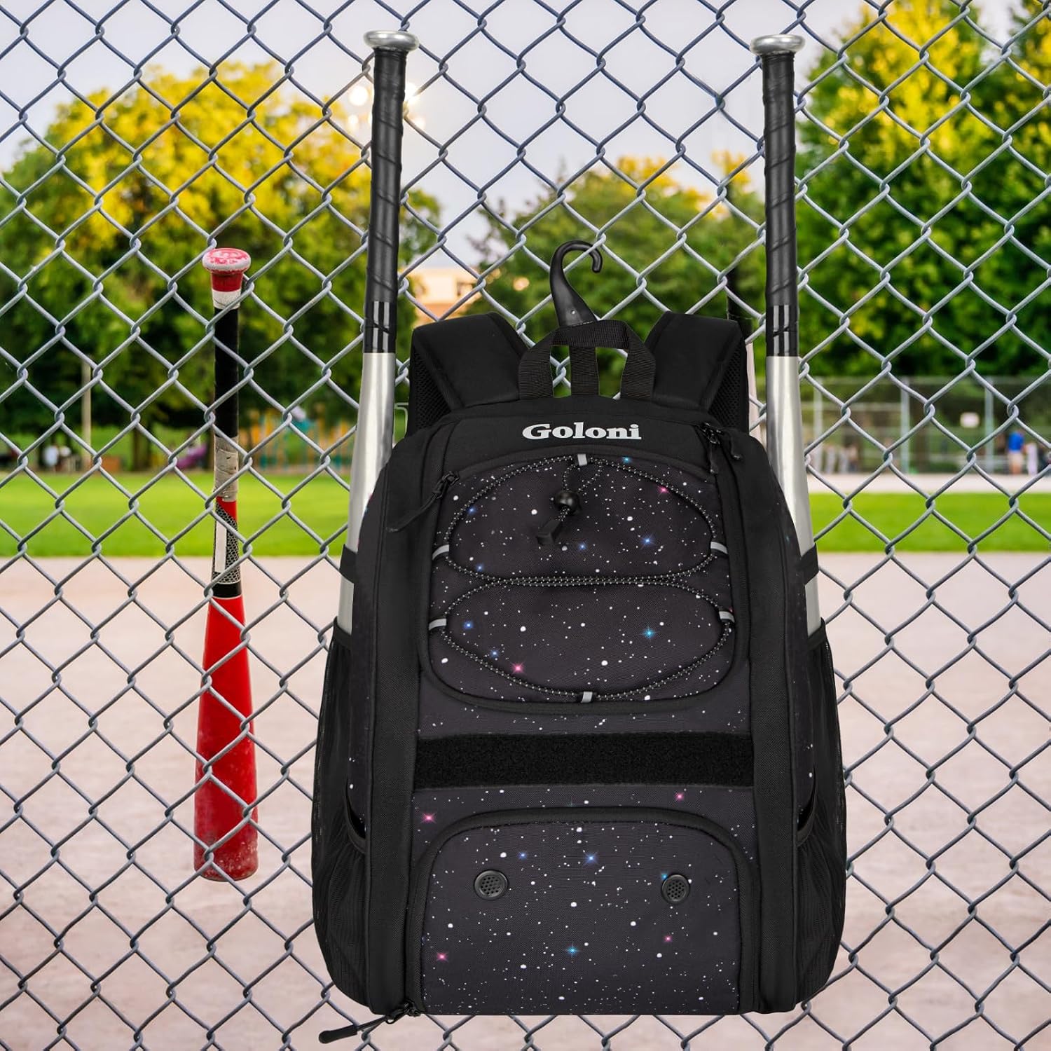 Goloni Youth Baseball Bag,Baseball Backpack with Shoes Compartment,Softball Bag with Fence Hook for T-Ball Bat & Equipment - Image 7