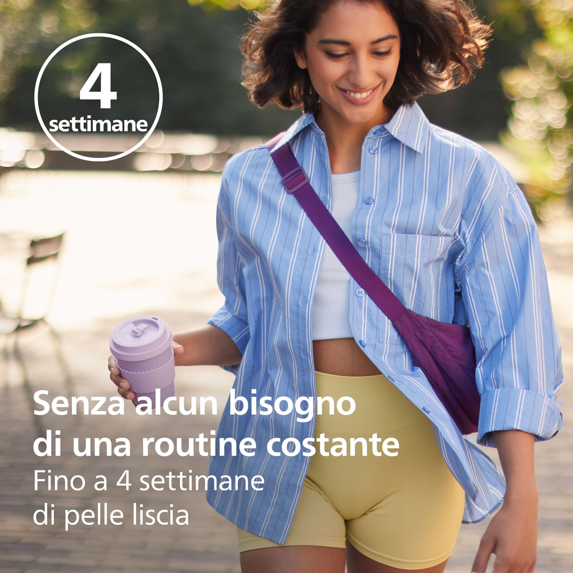 Epilatore Philips Serie 4000, epilatore da donna con filo per corpo e zona bikini, epilazione, rasatura e rifinitura, modello BRE257/00