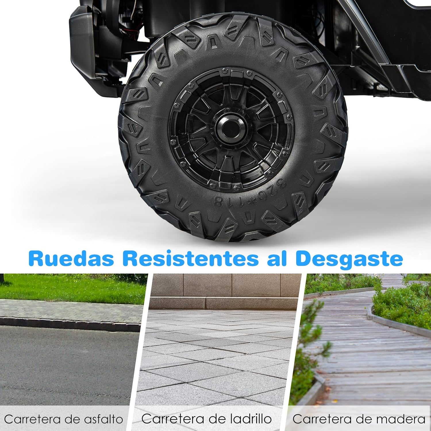 Dashboard controls including horn, engine sound, speed switch, and power switch