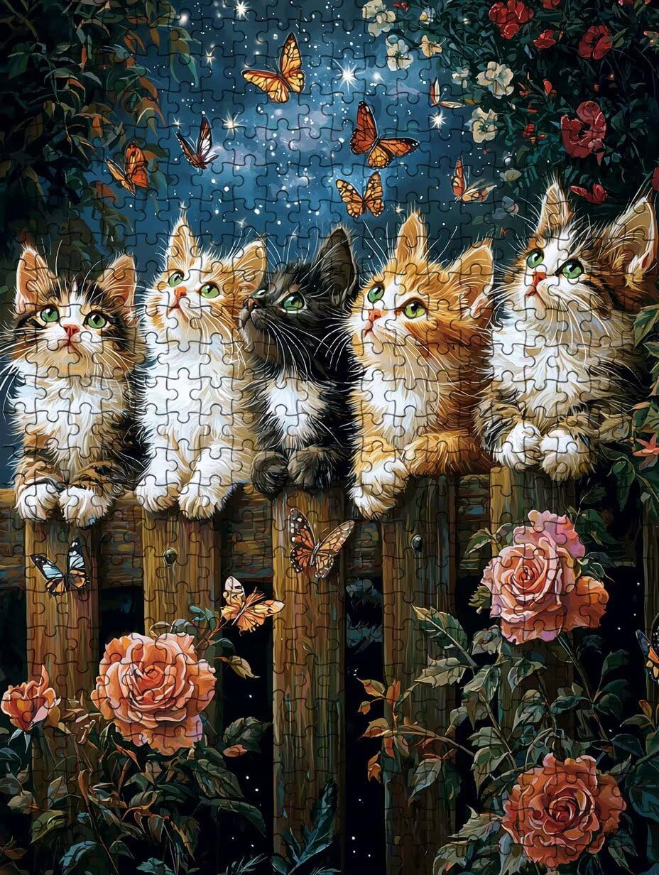 Puzzle 3000 Pezzi, Stella Gatto 3D Puzzle per Adulti Impegnativo, Educa Puzzles Artistico, Divertente E Stimolante Puzzles Decorativo per La Famiglia, Regalo e Decorazione Pareti DX0YL6-964