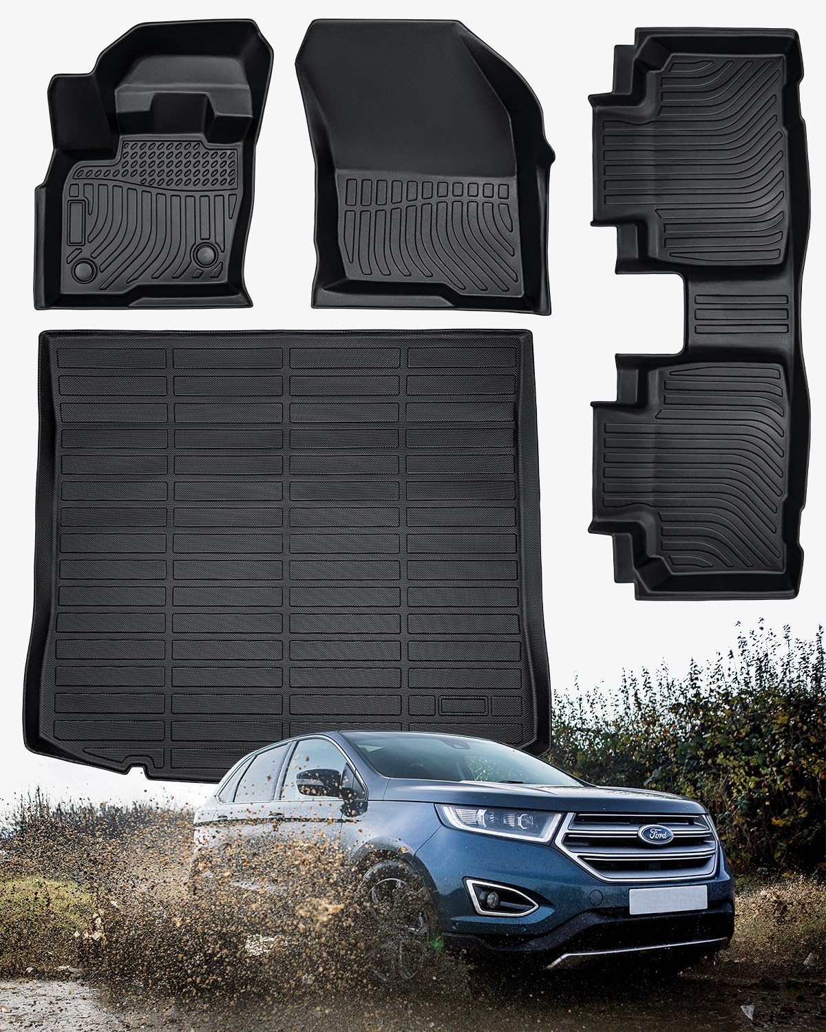 for Ford Edge Floor Mats & Cargo Liners 20242015,All