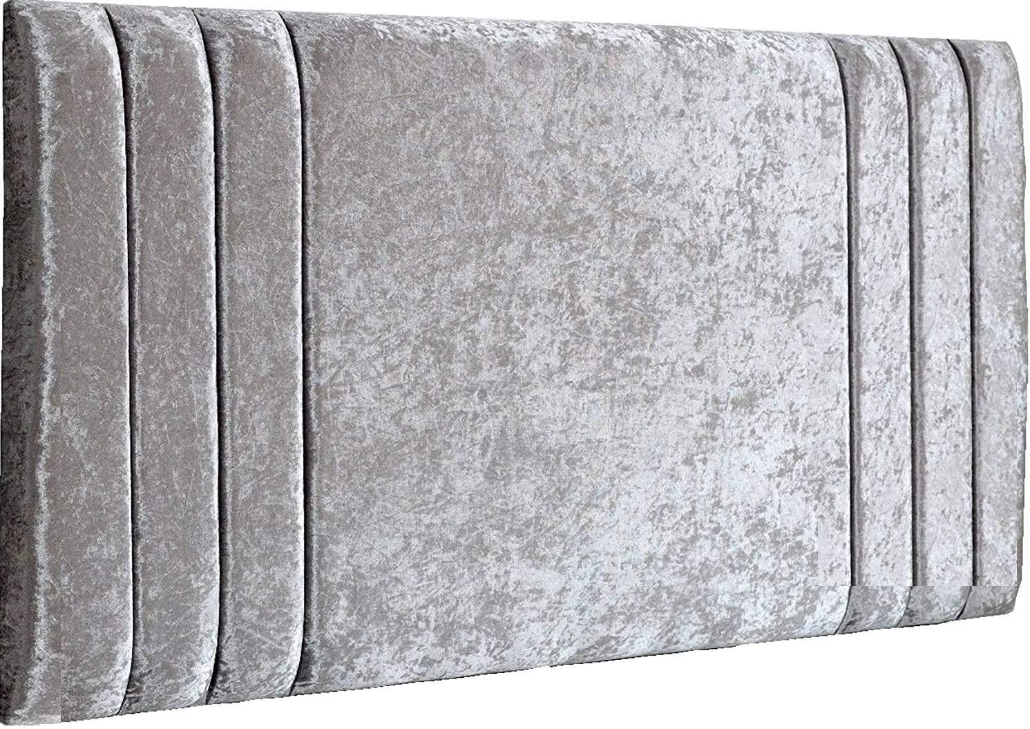 luxisleepltd Crushed Velvet 3 Sidebars Tufted Headboard for divan bed