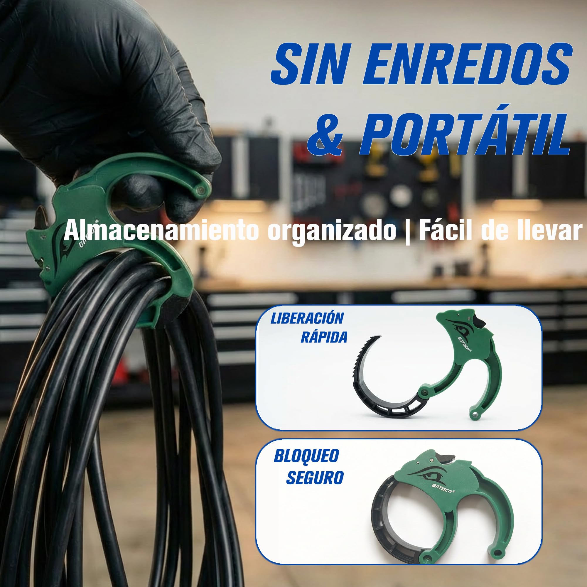 BATOCA P2 Set Pulidora 1000W Alto Par, Rotativa 150mm Heavy-Duty Corrección de Pintura Profunda, Clip para Cable & Herramienta Pad 3-en-1, Cable Extraíble 8m, 1000-3800 rpm, Barco, Caravana, Coche