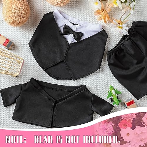 Miniatura 5 de Conjunto de traje de esmoquin, ropa de oso adecuado para ropa de animales de peluche de 13 a 15 pulgadas, accesorios de oso para tus propios