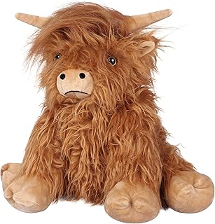 Highland Cow Stuffed Animals, Microwavable Stuffed Animals Heating Pad for Cramps and Pain Relief, Lavender Scented Highland Cow Plush for Stress Relief, Cute Stuffed Cow Gifts Plush Toys