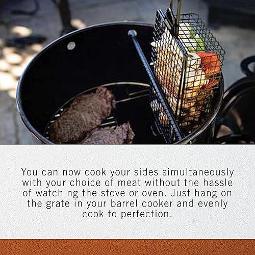 Miniatura 2 de Pit Barrel Cooker Co. Pit Barrel Cooker - Percha multiusos para cocinar carne y cocinar simultáneamente, canasta multiusos para ahumar en barril,