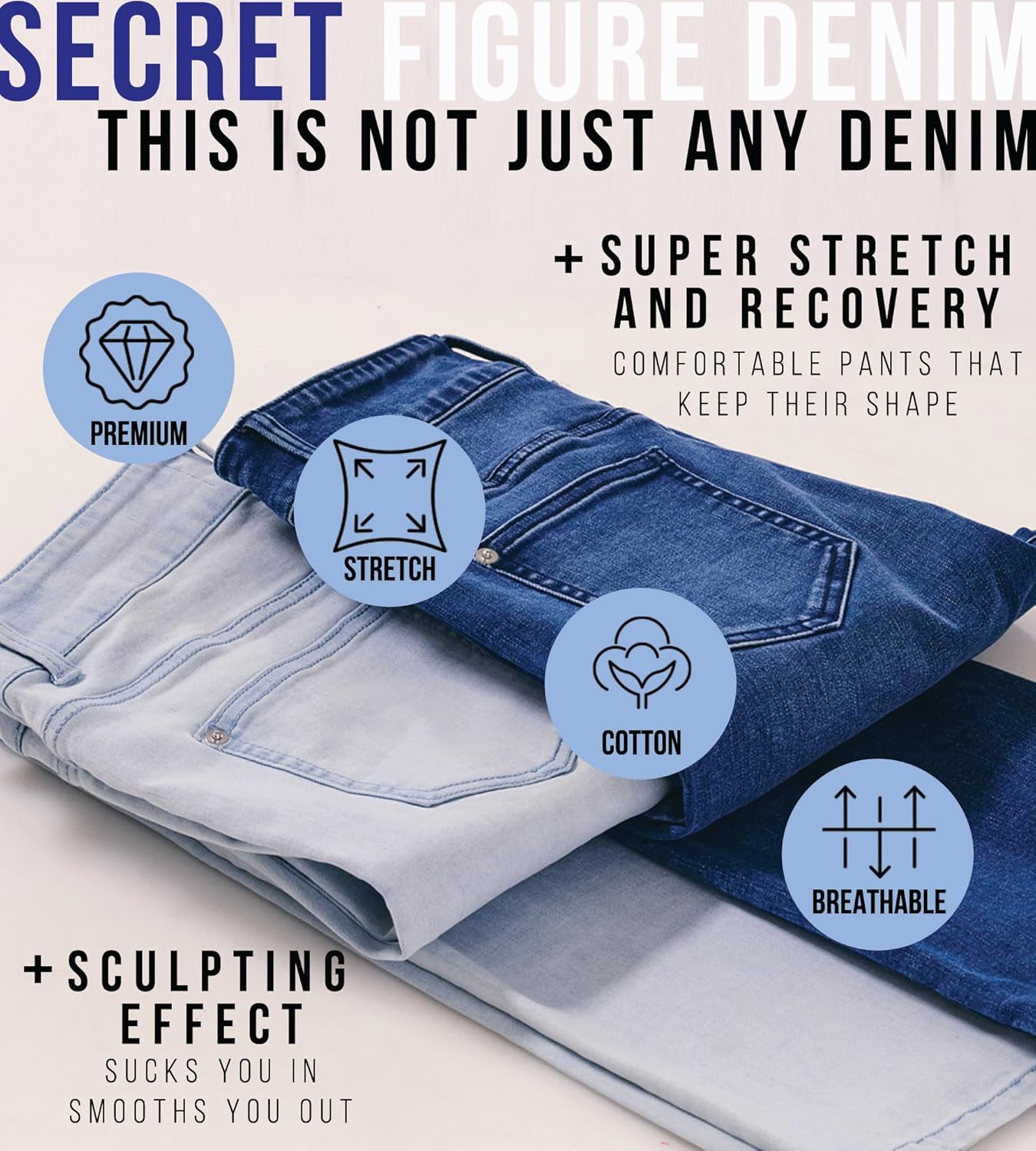 Rekucci Women’s Ease into Comfort Pull-On Stretch Denim Skirt – Soft Jean Fabric, Flattering Slim Fit, All-Day Comfort - Image 6