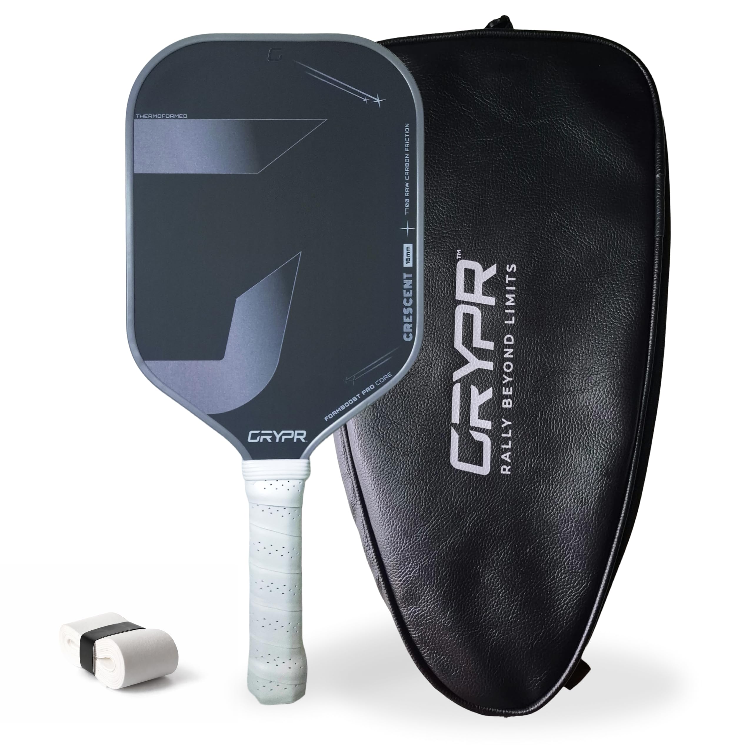 Crescent T700 Carbon Fiber Pickleball Paddle Gen4 | 5.6" Elongated Handle 16mm Thermoformed Unibody | 225g | FoamBoost Pro Core with Large Sweet Spot | Stable & Control | Intermediate Players-image-43