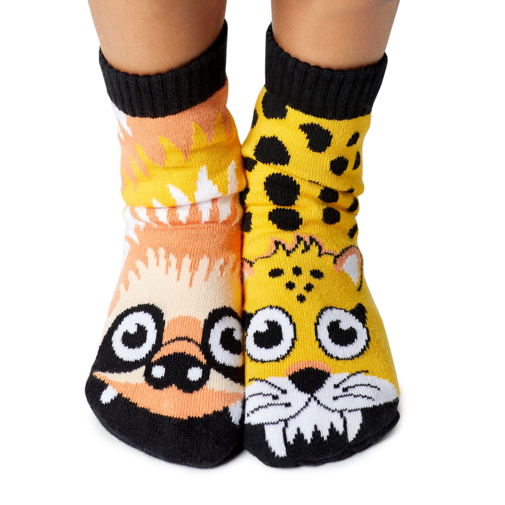 Pals Cool Outdoor Mismatched Animals Kids Socks, Durable & Cozy Pairs for Boys and Girls, Funny, Crazy, & Funky, 1 Pair