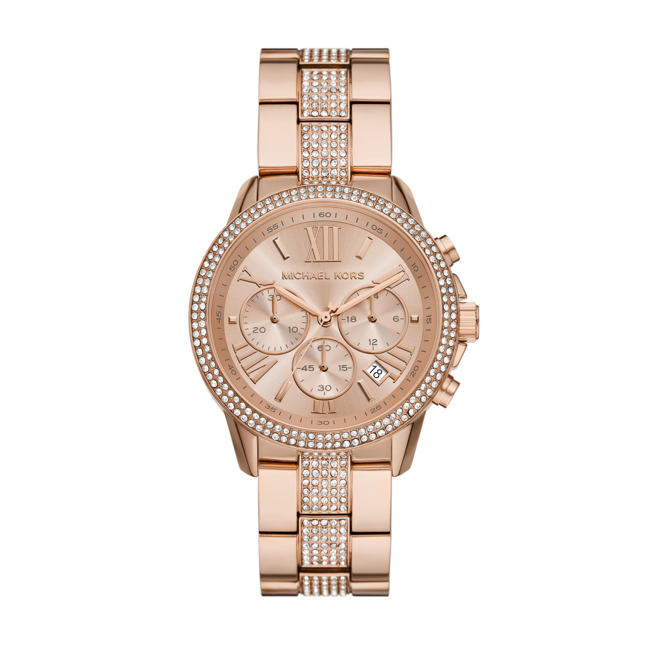 Michael Kors Stainless Steel Analog Rose Gold Dial Womens Watch-Mk7505, Band Color:Rose Gold (B0D955GKXF) Amazon Price History, Amazon Price Tracker