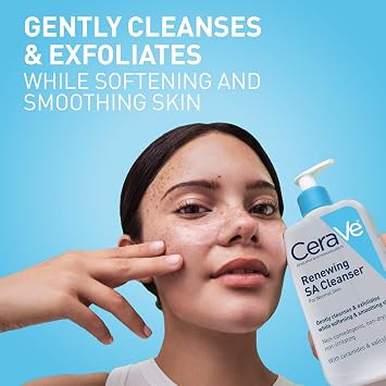 CeraVe Renewing Salicylic Acid Cleanser, BHA Exfoliating Face Wash, 16oz