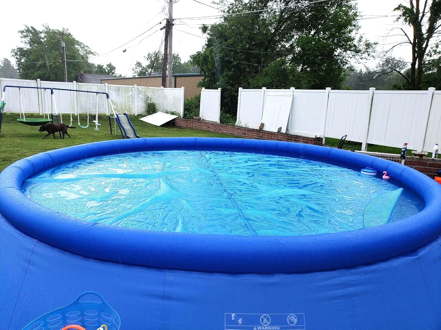 LZMZMQ Above Ground Inground Round Pool Covered Leaf Cover for Spa/Wimming Pool/Bathing Tub Heat Retaining Blanket, 19-Mil Outdoor Solar Membrane, Easy to Trim(5.8m/19ft)