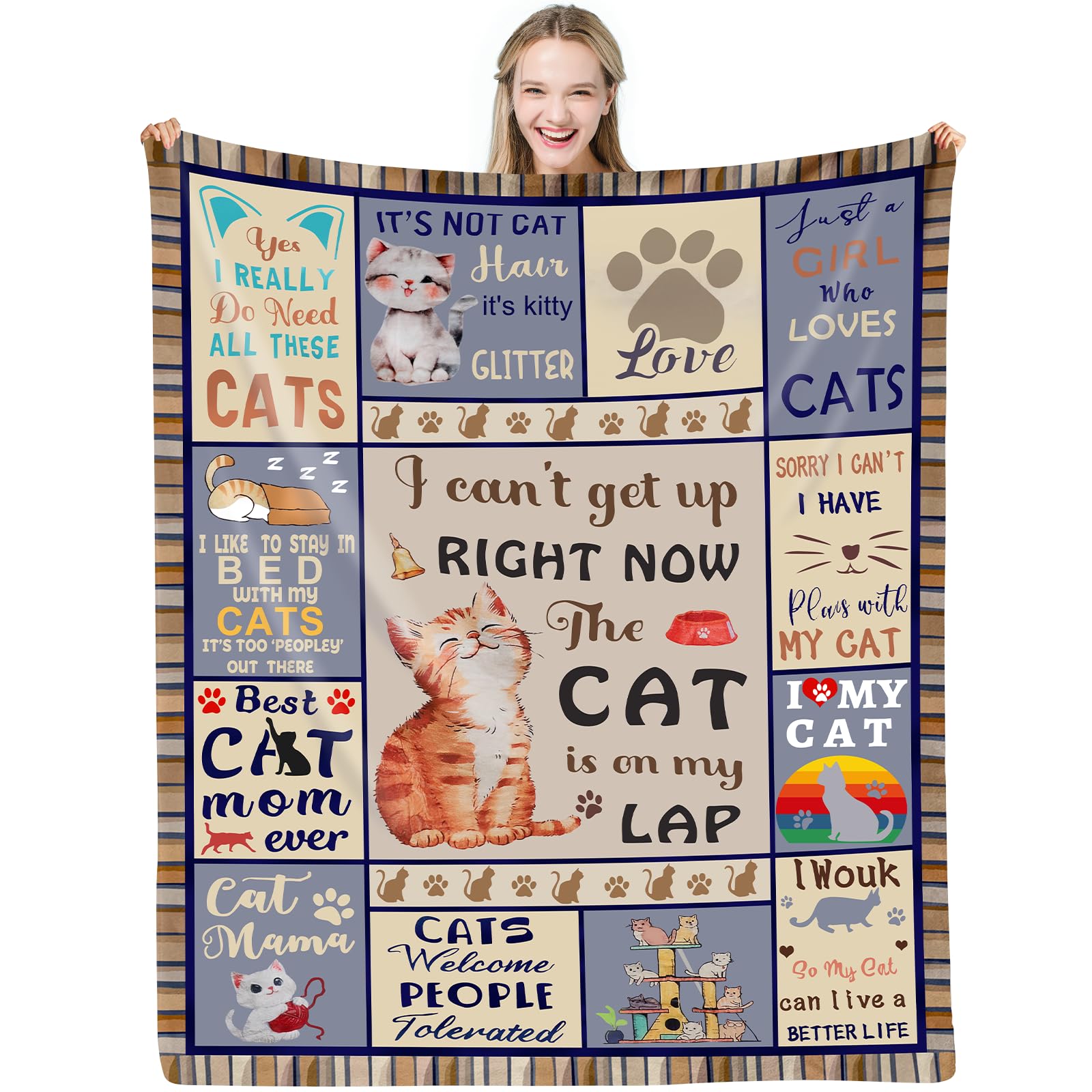 Couverture douillette et chaude sur le thème des chats pour un hiver serein