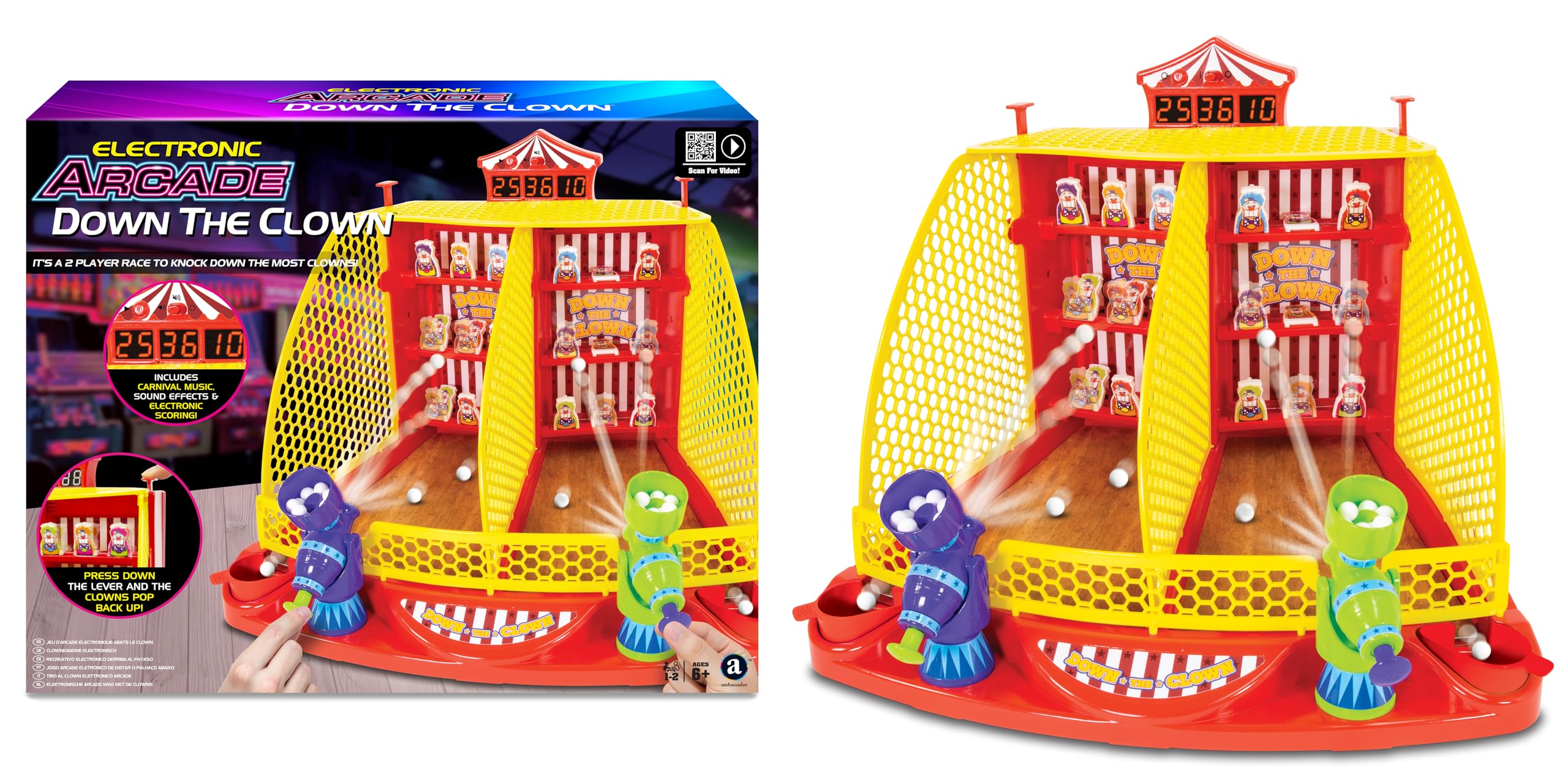 Ambassador Electronic Arcade Down the Clown