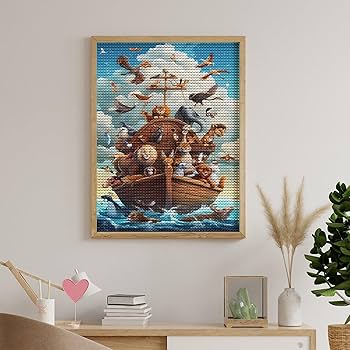 Amazon.com: VOSERY Animal Filled Noahs Ark Diamond Painting
