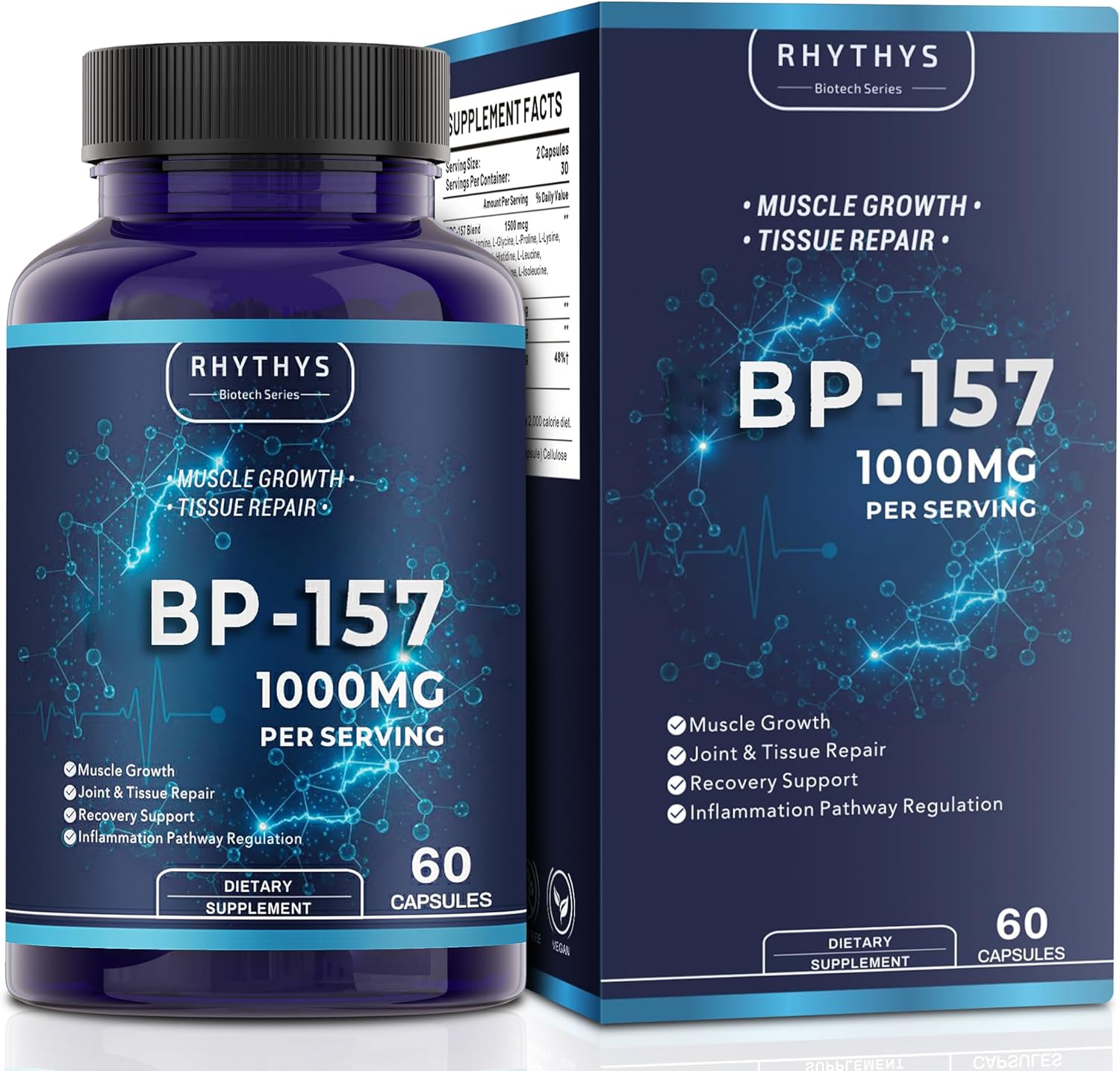 157 Capsules 1000 MG, Gut Health Support, Supports Muscle Growth, Non-GMO, Gluten-Free, 60 Capsules