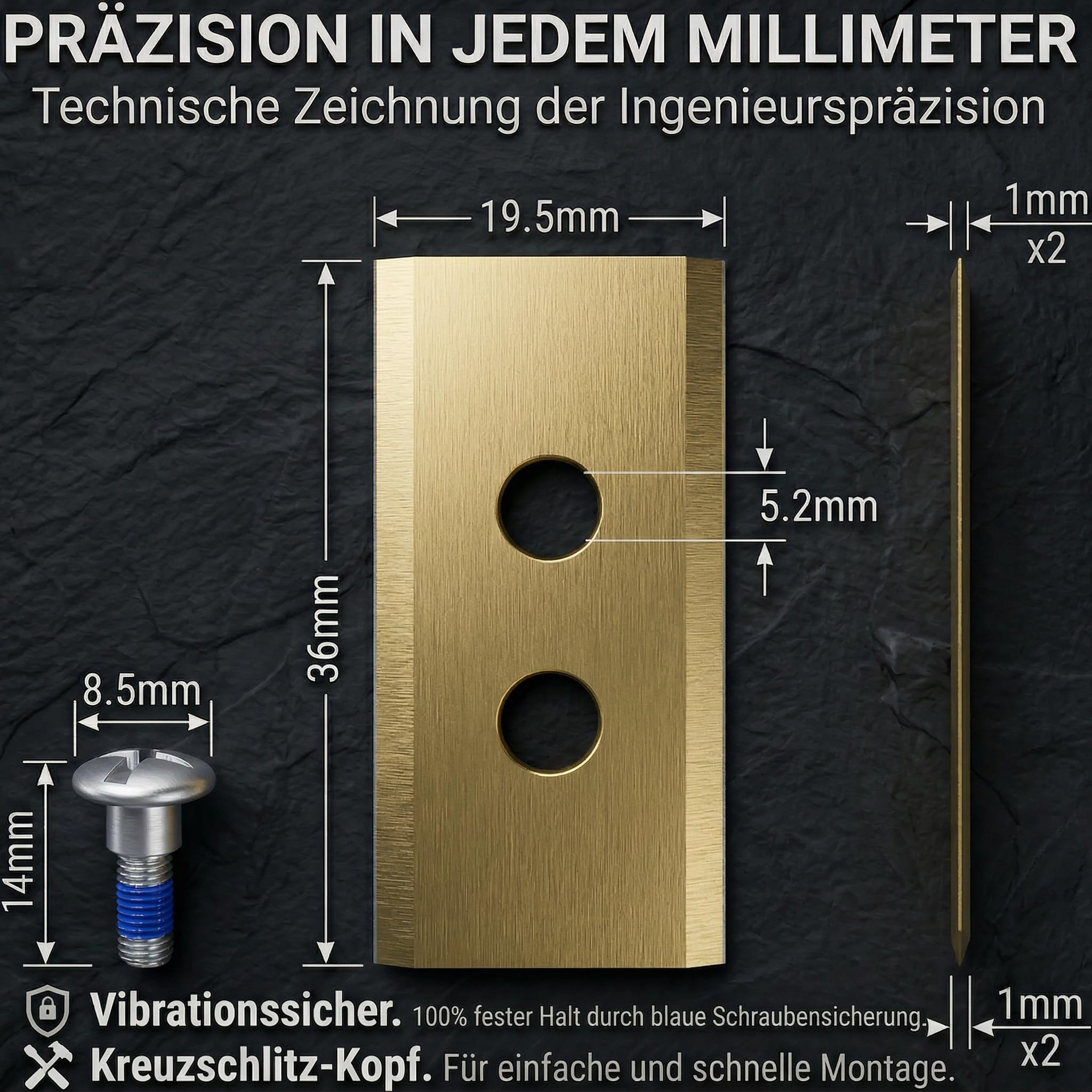 HAUSPROFI 64x Titan Ersatzklingen Ersatzkmesser für Mammotion LUBA 1/2 AWD (1000/3000/5000/10000), LUBA mini, YUKA, YUKA mini, DIN EN 50636-2-107, 60% langlebiger, inkl. Schrauben & Box
