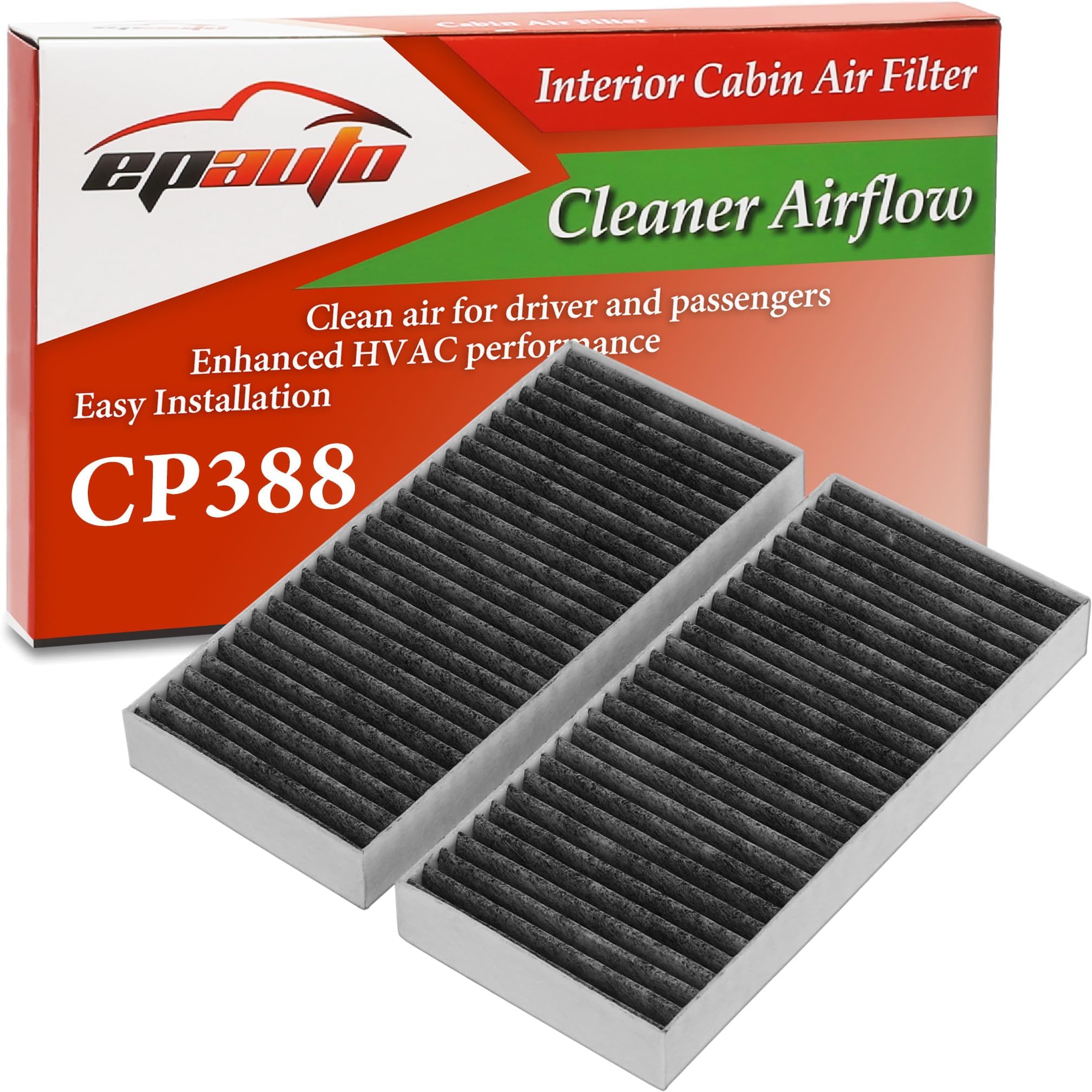 EPAuto CP388 (CF10388) Premium Cabin Air Filter includes Activated Carbon Replacement for Nissan Armada V8 (2005-2015), NV2500/NV3500 V8 (2012-2014), Titan (2004-2015), Infiniti QX56(2004-2010)