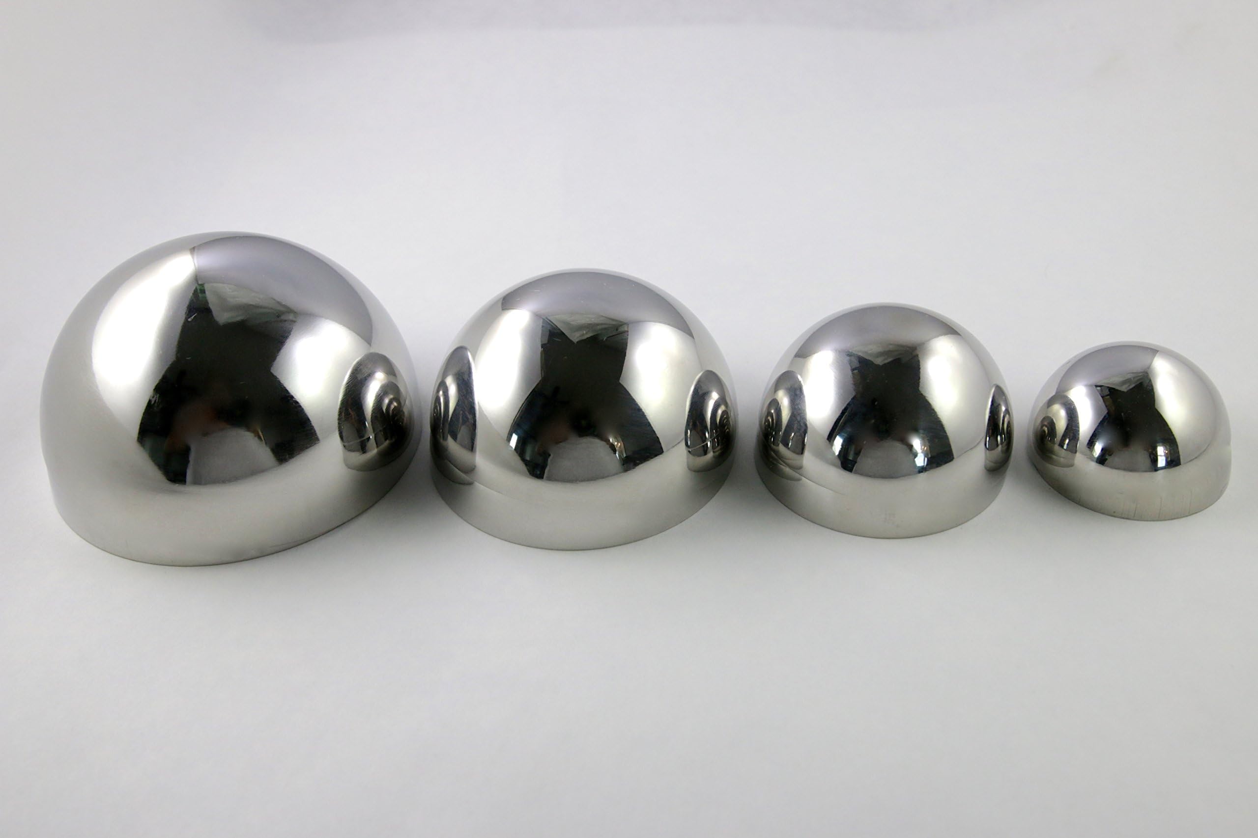Bath Bomb Mold 4 Size Set (1.5", 2.0", 2.5", 3.0") Heavy Duty Stainless Steel, Two Wild Hares