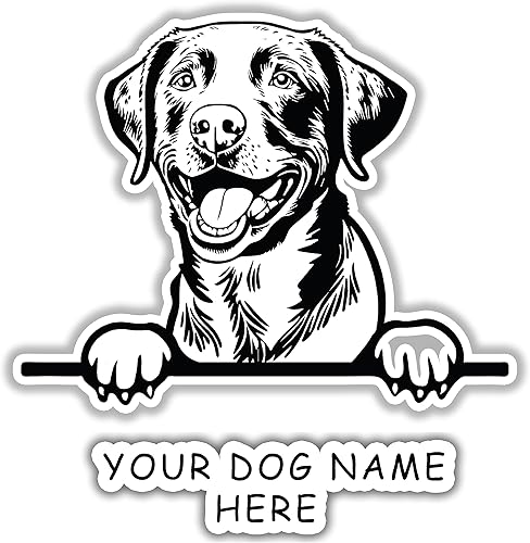 Miniatura 26 de Personaliza la calcomanía de mascota con el nombre de tu perro Calcomanías de mascotas dibujadas personalizadas para tu automóvil, camión, SUV