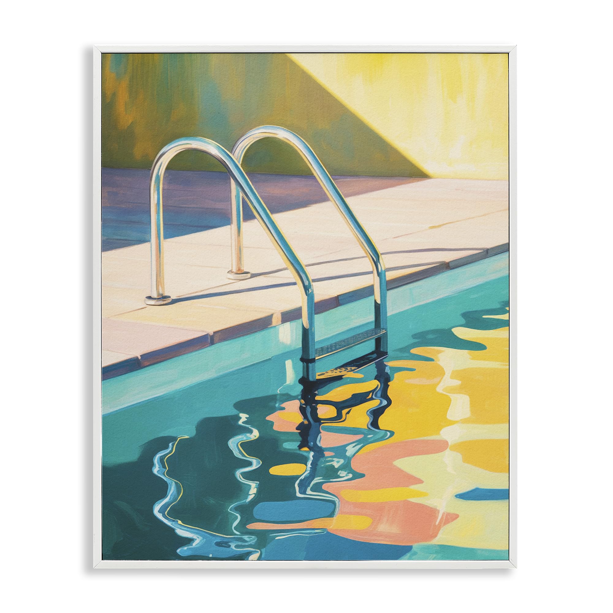 Poolside Sunset Nautical Tranquility, 16 x 20 Inch Framed Giclée Print