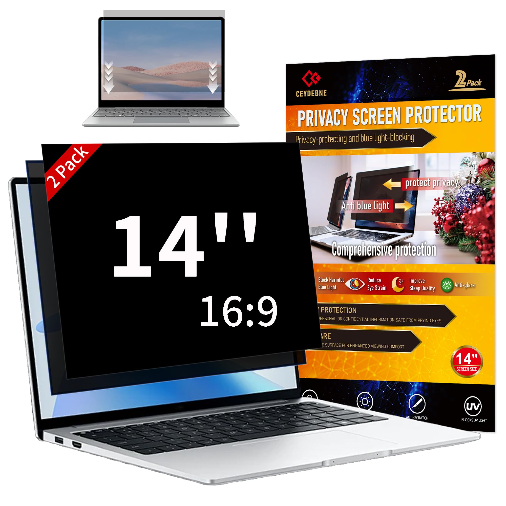 Ceydebne 14 Inch Privacy Screen (2-Pack)