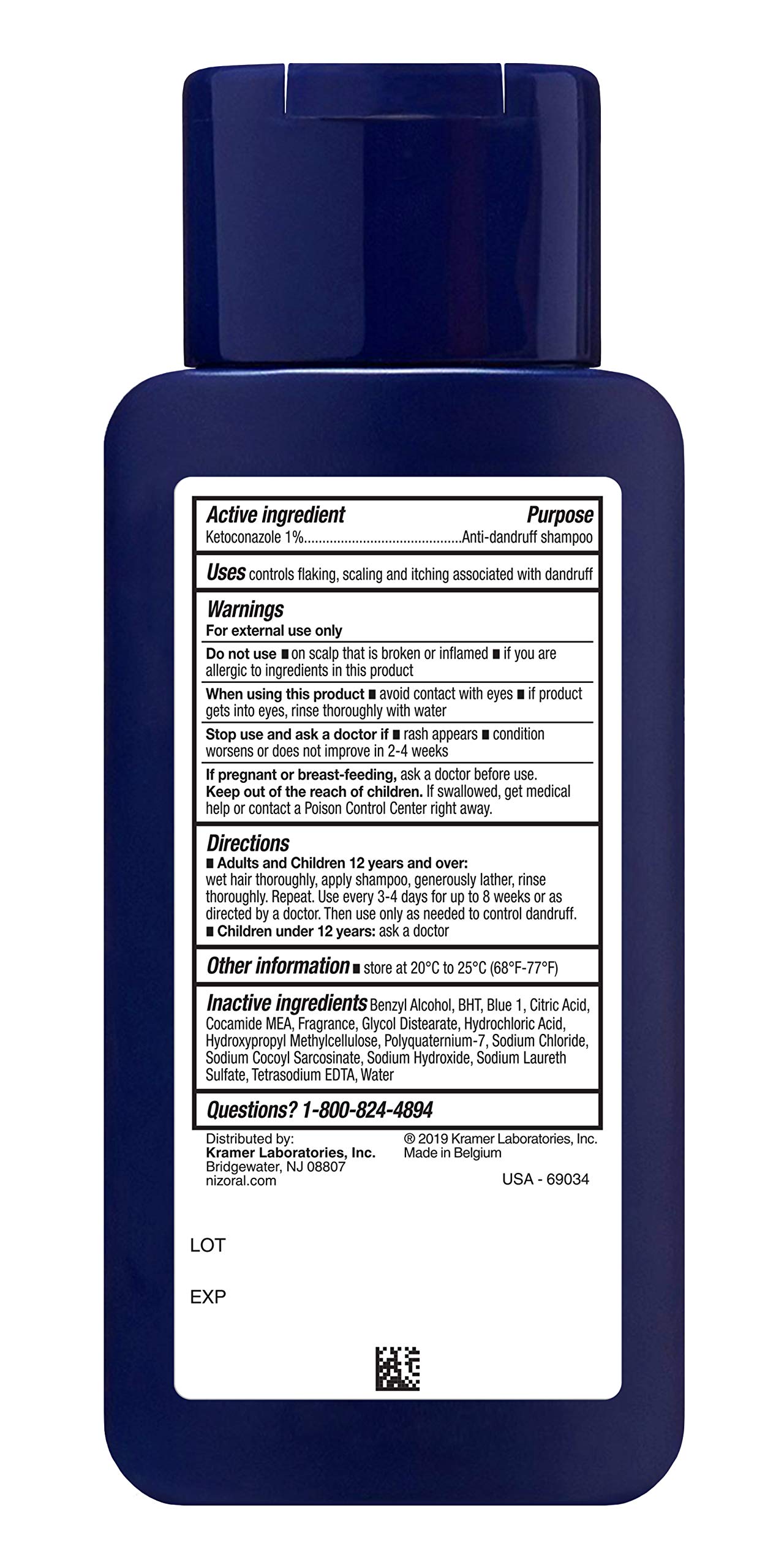 Nizoral AntiDandruff Shampoo, Basic, Fresh, 7 Fl Oz Buy Online in