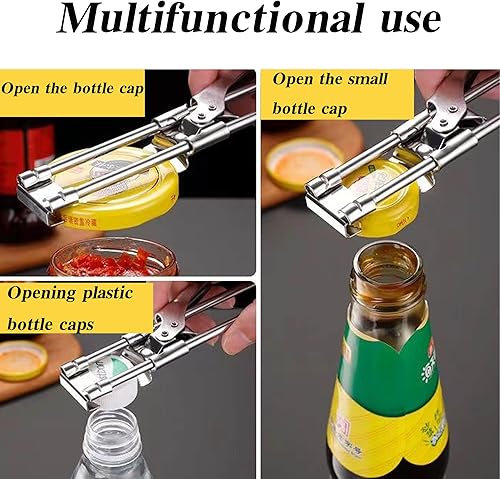 Miniatura 6 de CaoXiong Abrebotellas de acero inoxidable ajustable antideslizante