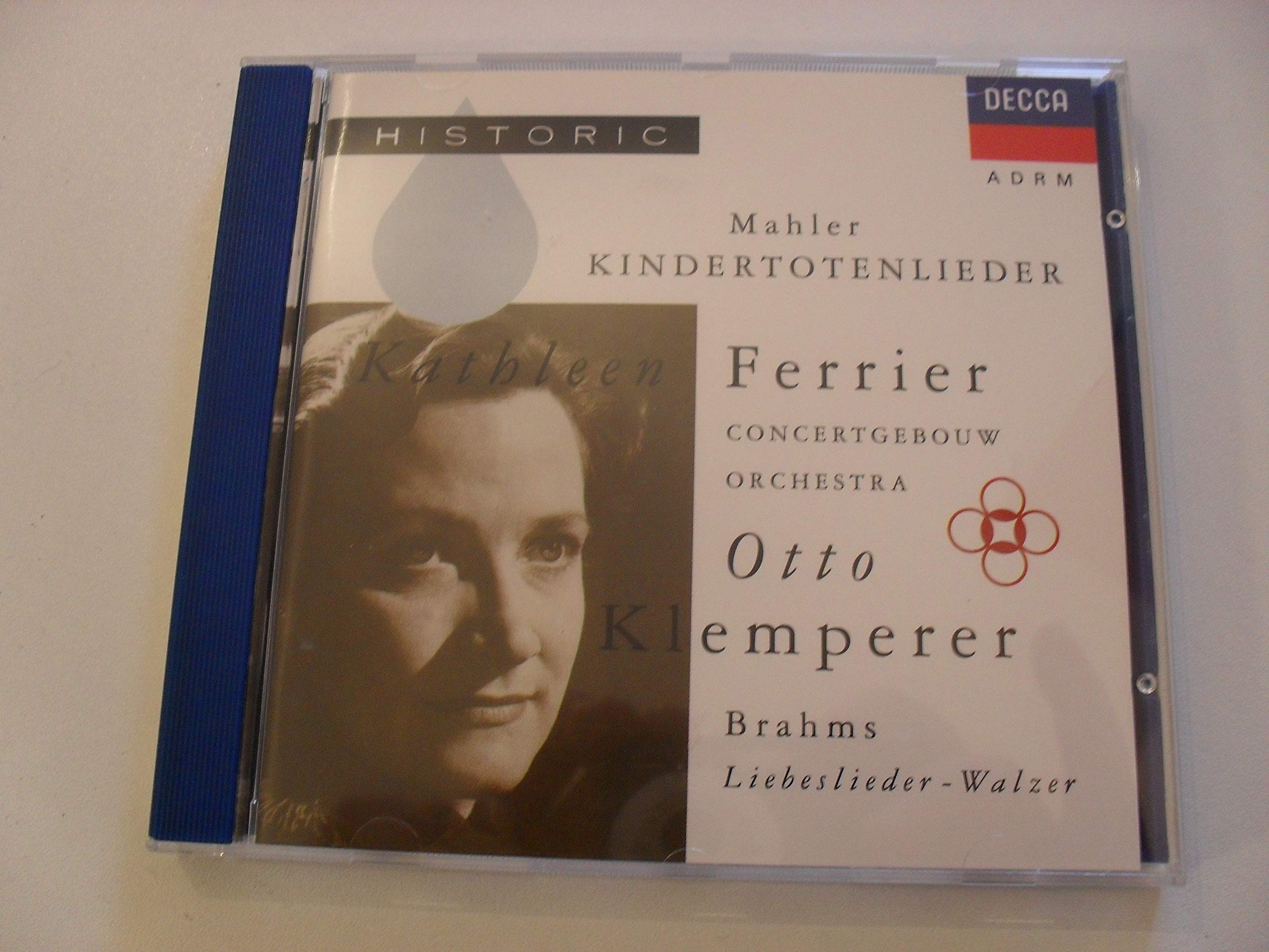 Mahler: Kindertotenlieder / Brahms: Liebeslieder [Audio CD] Ferrier, Kapleen; Royal Concertgebouw Orchestra; K