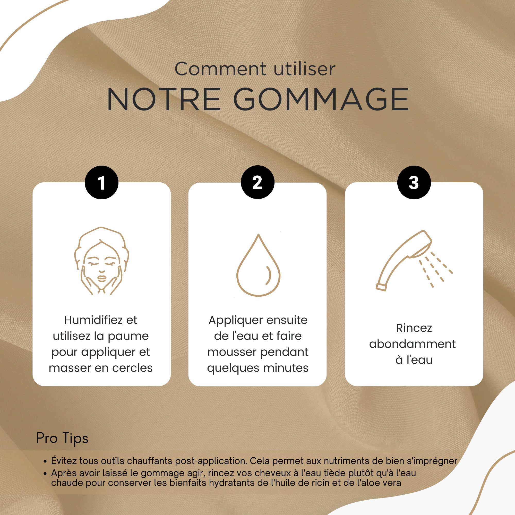 Kerargan - Gommage Capillaire Anti-Chute à l'Huile de Ricin - Pour un Cuir Chevelu Sain et des Cheveux Revitalisés - Enrichi en Huile d'Amande Douce et Aloe Vera - Sans sulfate, OGM, silicone - 250ml