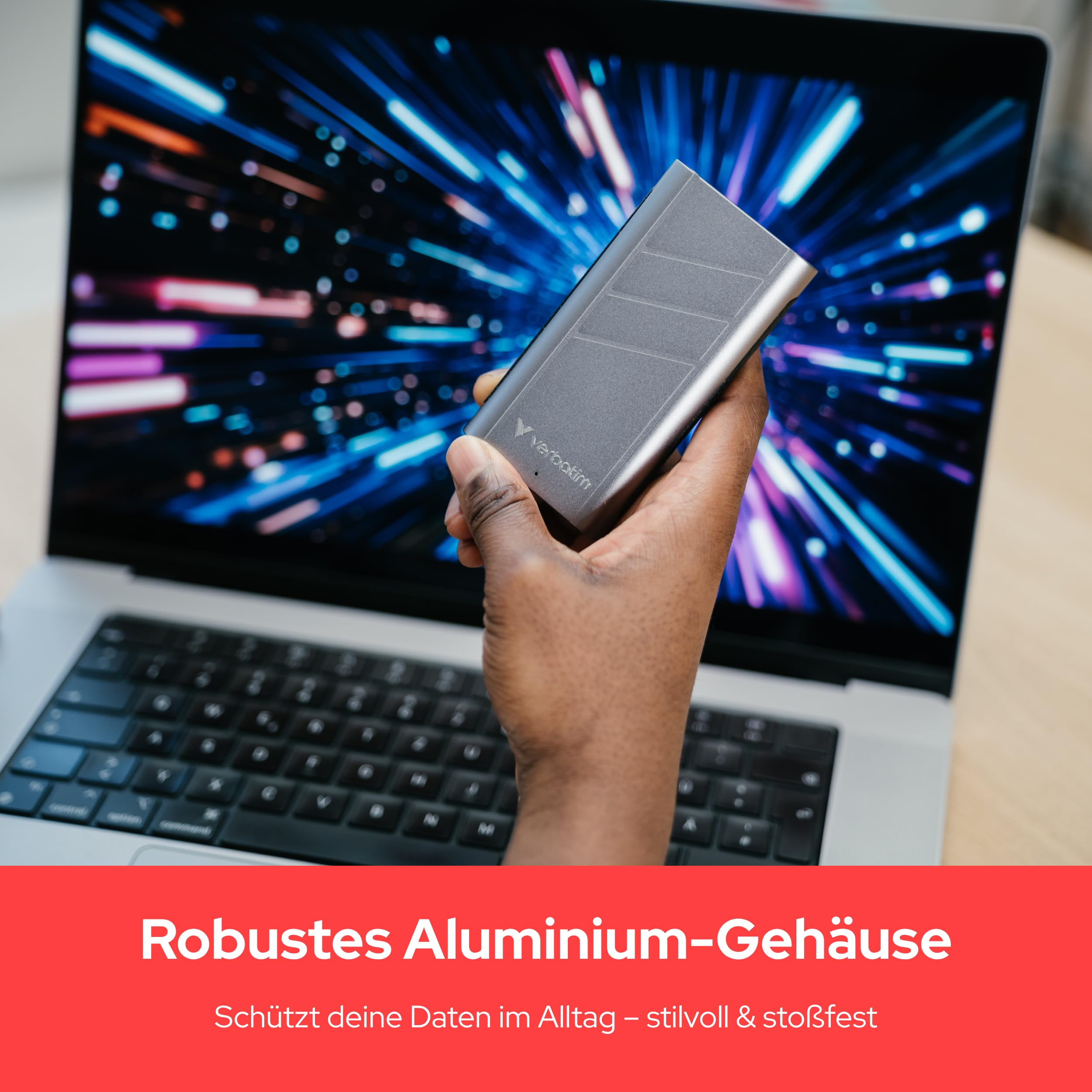 SSD Externe Verbatim Store 'n' Go 256 Go - Portable, USB 3.0 Et USB-C, Pour Windows Et Mac - Noir