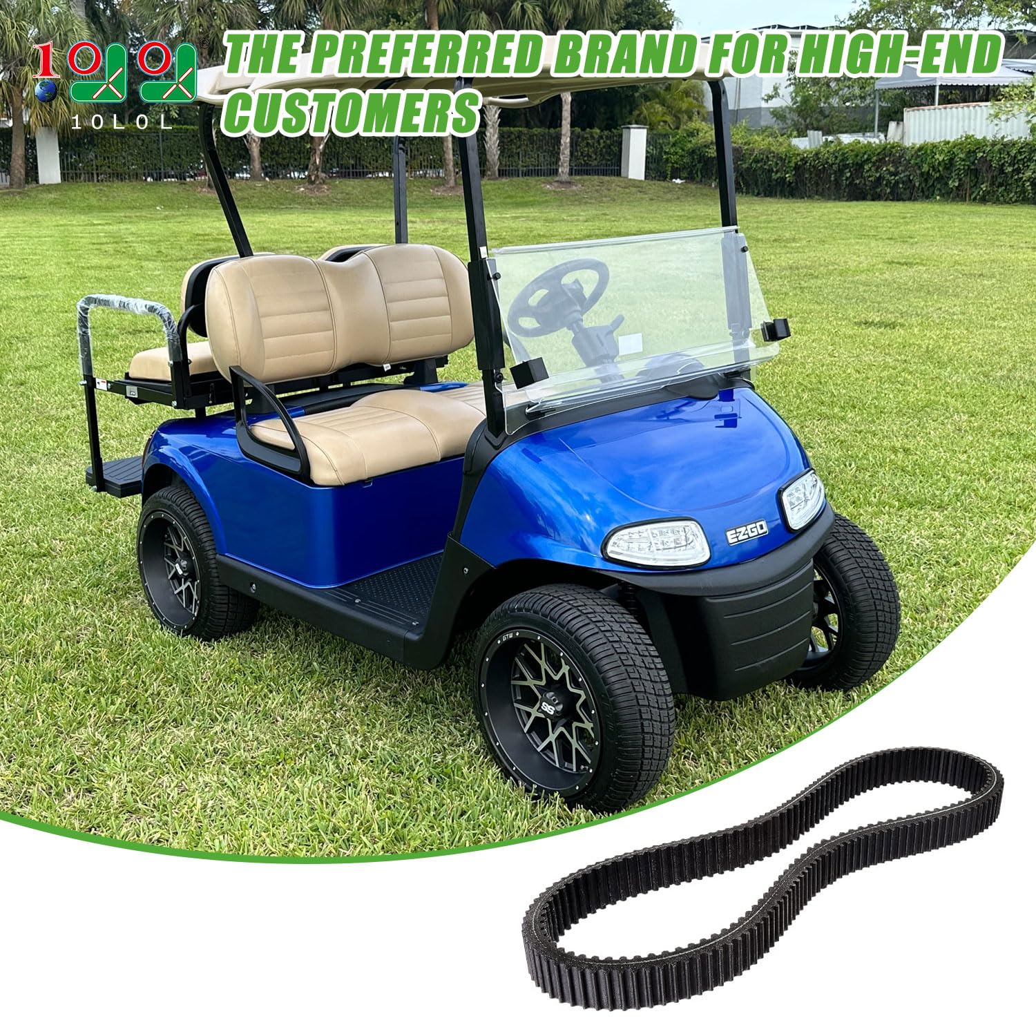 10L0L Golf Cart Clutch Drive Belt for 2011-UP EZGO RXV/TXT/Terrain/ST/Cushman Gas Models OEM# 618630
